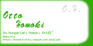 otto homoki business card